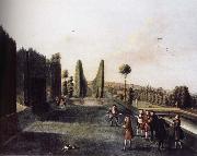 unknow artist Hartwell House topiary arcades and allee to the William iii Column Spain oil painting artist
